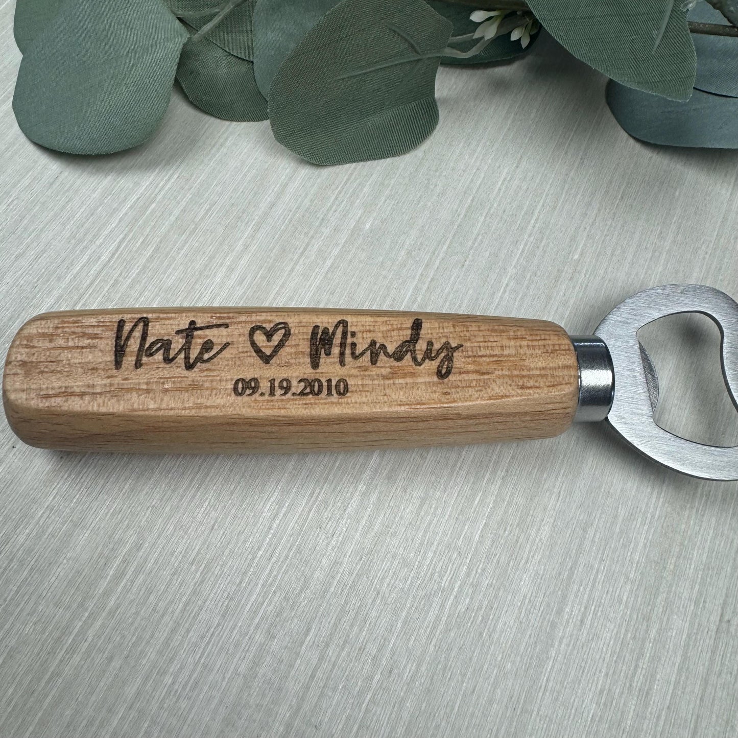 Personalized Wedding Gift Bottle Opener, Wooden Bottle Opener Laser Engraved, New Home Gift, Wedding Favor, Gift For Him, Custom Beer Opener