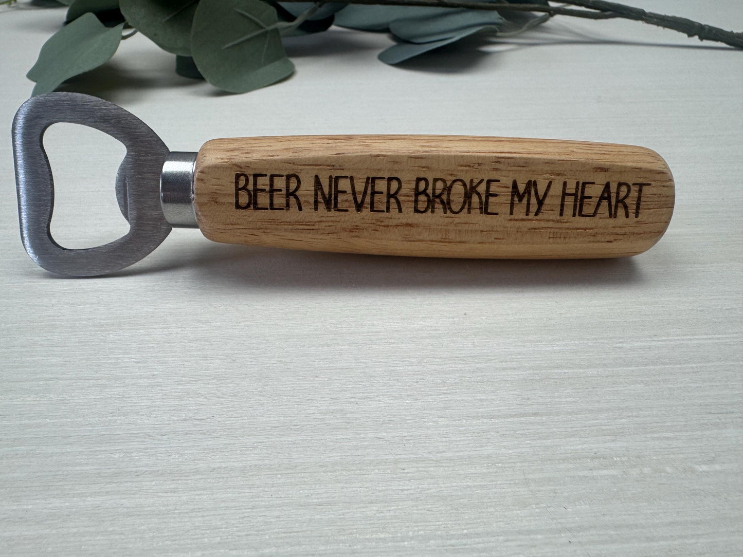 Personalized Bottle Opener, Wooden Beer Opener, Gift For Dad, Gift for Him, Dad Birthday Gift, Dad With All My Love, Beer Opener For Dad