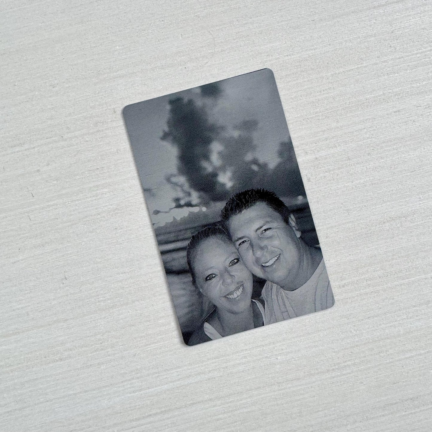 Engraved Picture Wallet Card, Personalized Picture Wallet Card, Metal Business Card, Photo Gift for Boyfriend
