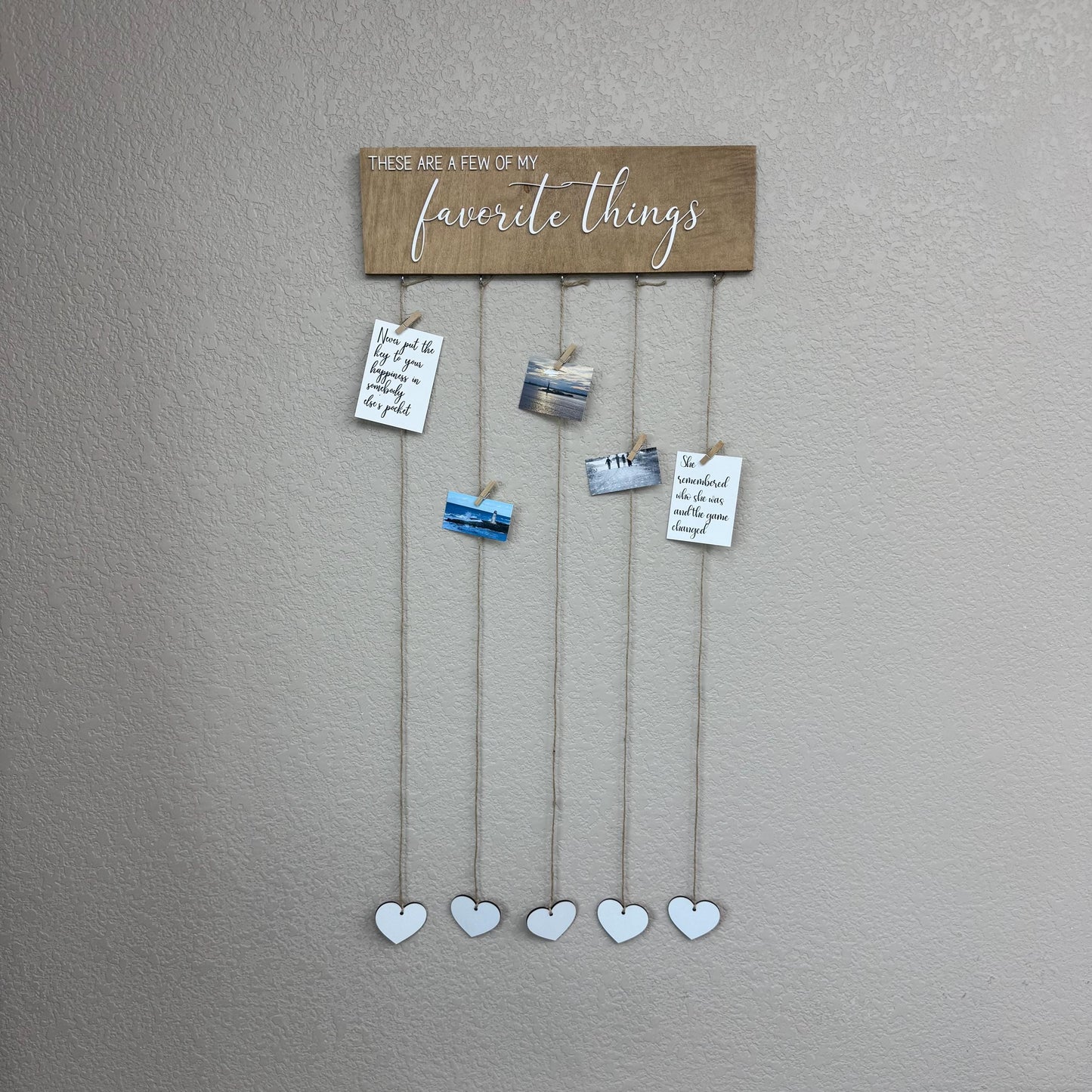 Memory Display Board Photo Clip Wall Display Collage Photo Display Board Rustic Wall Display Vision Board Wall Organizer