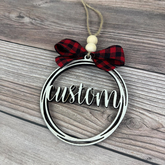 Custom Rear View Mirror Car Charm Ornament, Auto Jewelry, Wooden Car Charm, Car Decor, Custom Car Decor, Custom Rear View Mirror Charm