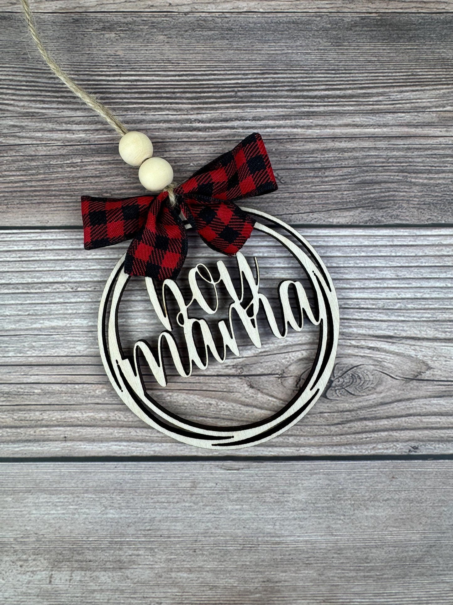 Boy Mama Rear View Mirror Car Charm Ornament, Auto Jewelry, Wooden Car Charm, Car Decor, Custom Car Decor, Custom Rear View Mirror Charm