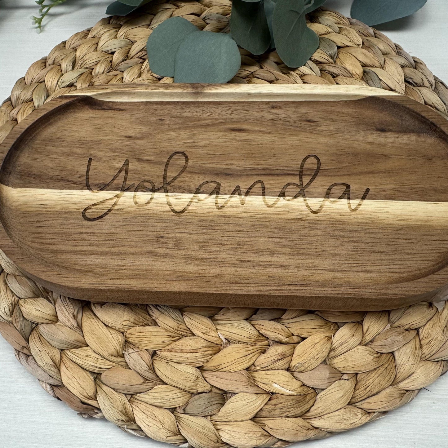 Personalized Wood Tray, Trinket Tray, Personalized Desk Organizer, Organizer Tray, Men's Pocket Tray, Wedding Gift, Custom Engagement Gift