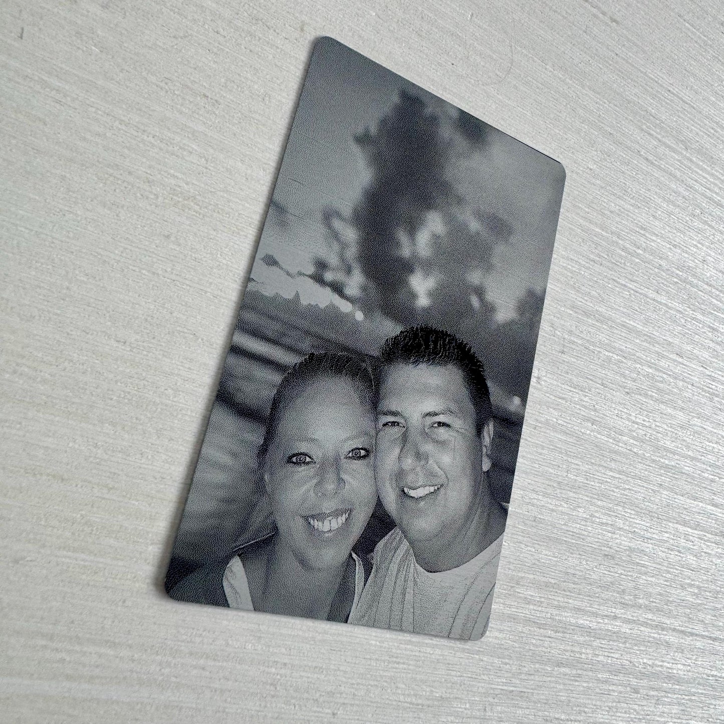 Engraved Picture Wallet Card, Personalized Picture Wallet Card, Metal Business Card, Photo Gift for Boyfriend