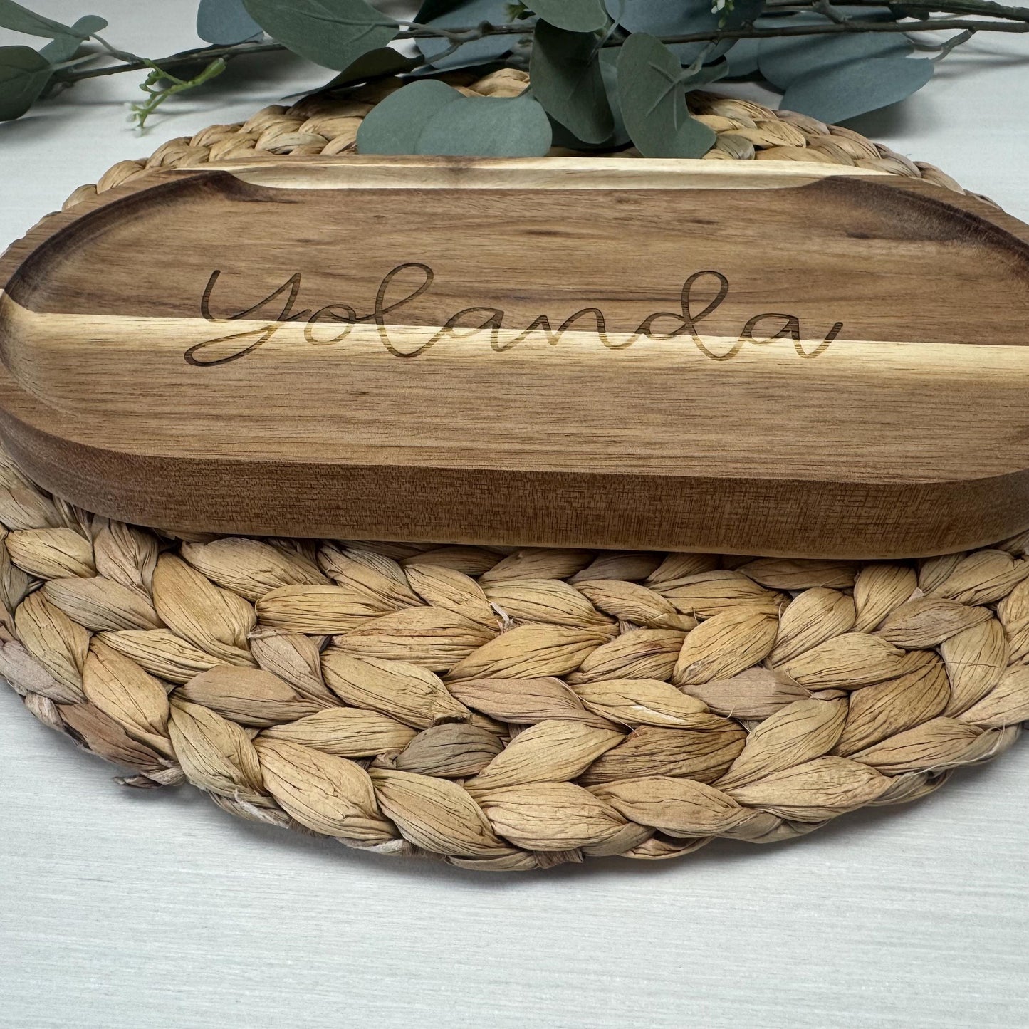 Personalized Wood Tray, Trinket Tray, Personalized Desk Organizer, Organizer Tray, Men's Pocket Tray, Wedding Gift, Custom Engagement Gift