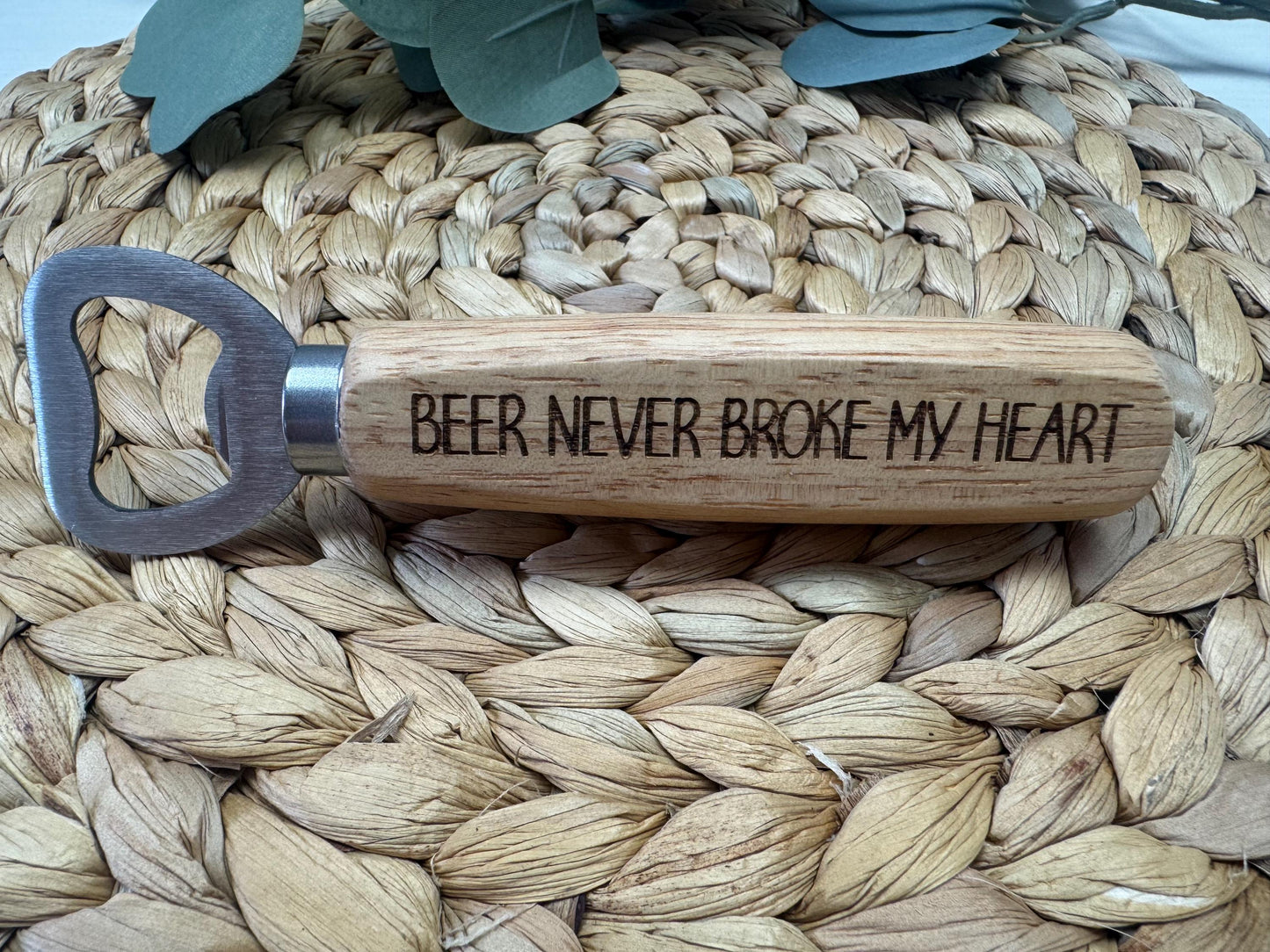 Personalized Bottle Opener, Wooden Beer Opener, Gift For Dad, Gift for Him, Dad Birthday Gift, Dad With All My Love, Beer Opener For Dad