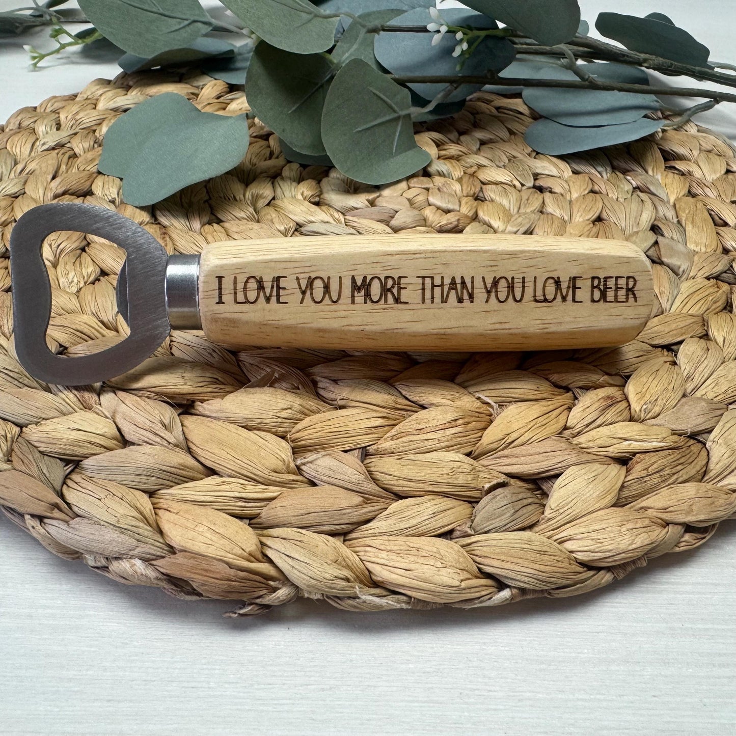 Personalized Wedding Gift Bottle Opener, Wooden Bottle Opener Laser Engraved, New Home Gift, Wedding Favor, Gift For Him, Custom Beer Opener