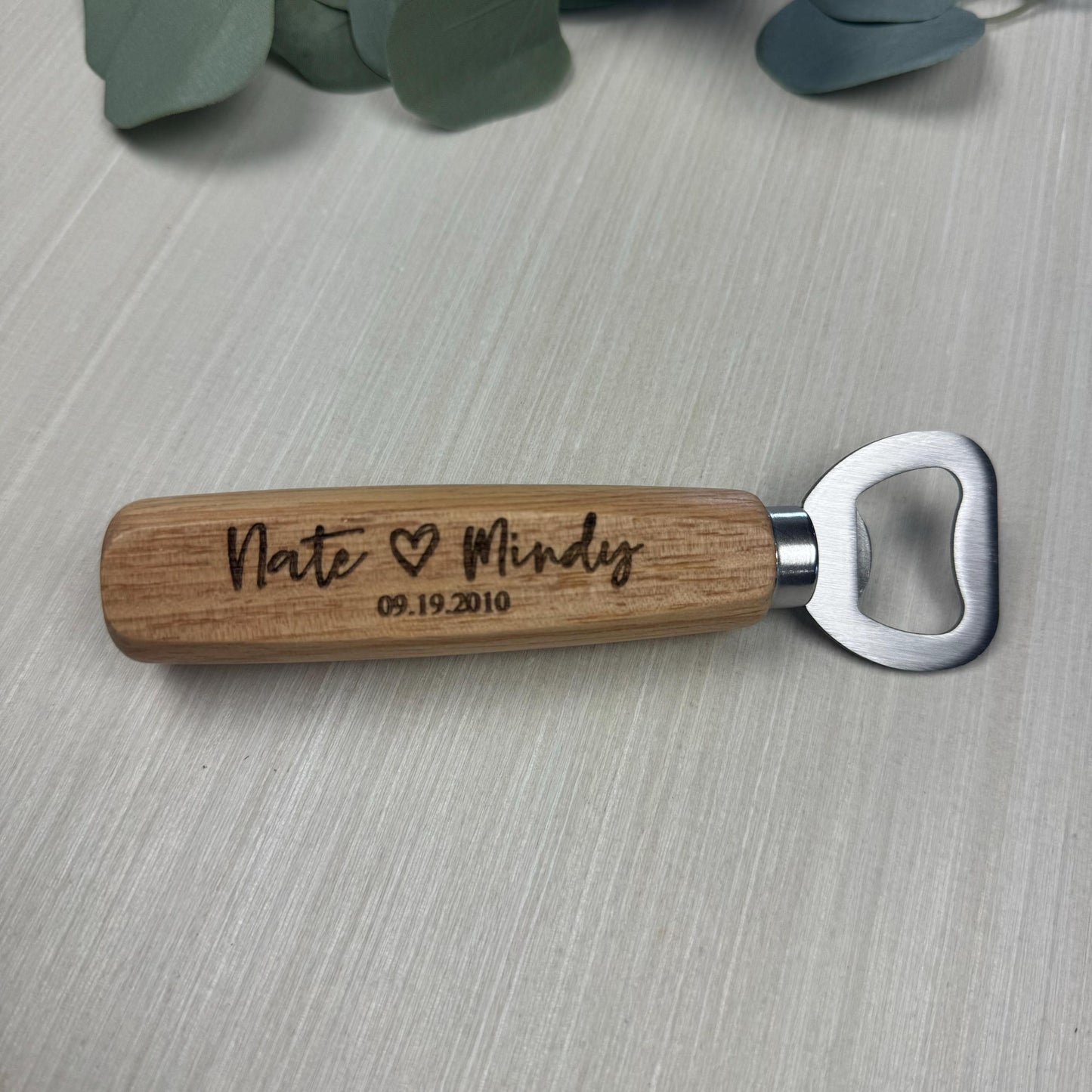 Personalized Wedding Gift Bottle Opener, Wooden Bottle Opener Laser Engraved, New Home Gift, Wedding Favor, Gift For Him, Custom Beer Opener