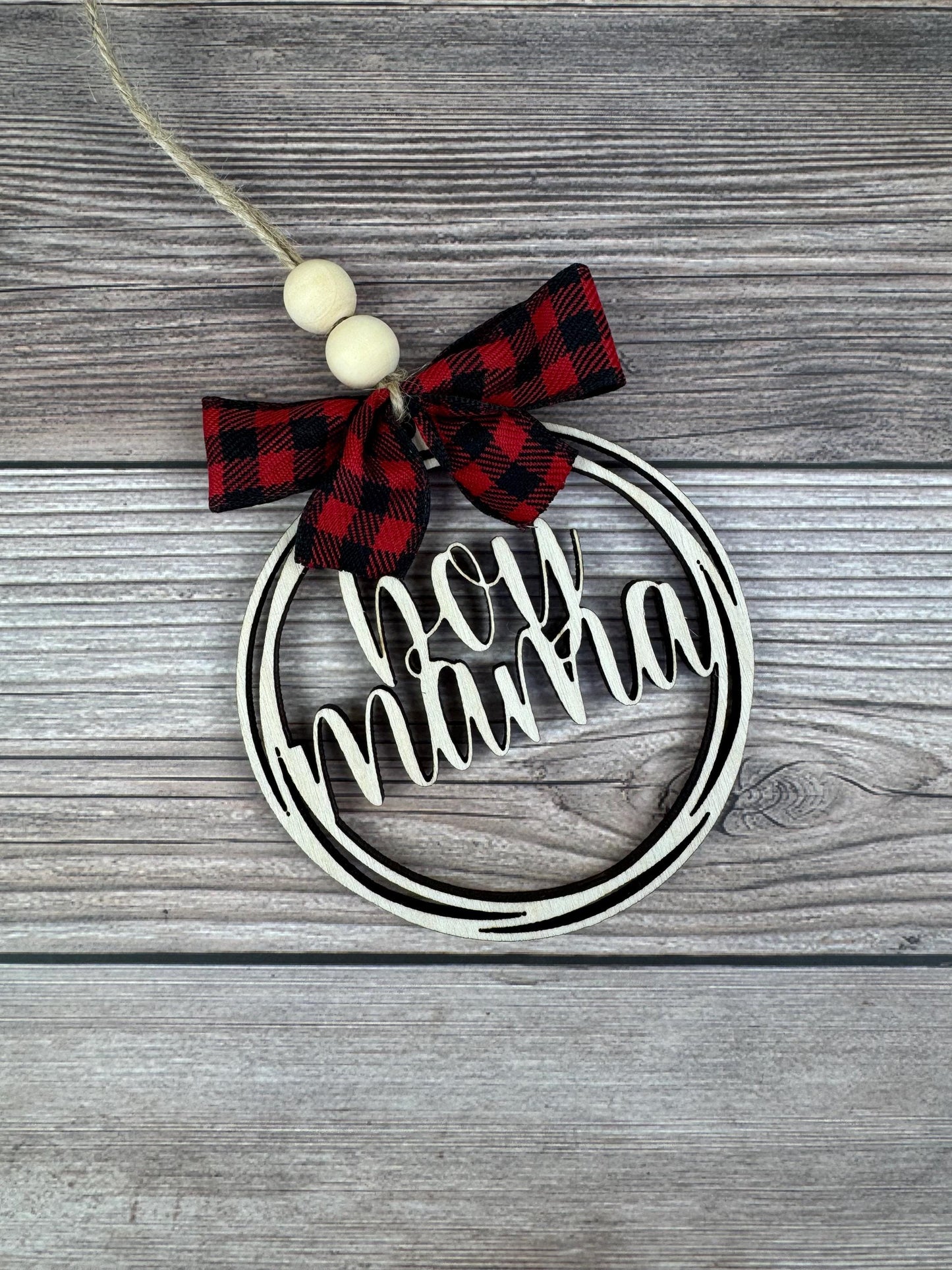 Boy Mama Rear View Mirror Car Charm Ornament, Auto Jewelry, Wooden Car Charm, Car Decor, Custom Car Decor, Custom Rear View Mirror Charm