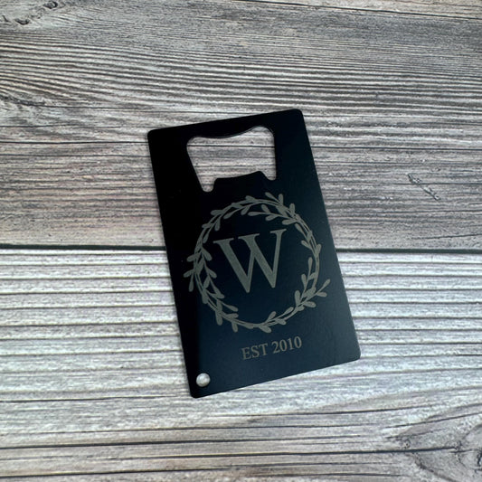 Personalized Wallet Card Bottle Opener, Laser Engraved Bottle Opener, Custom Gift For Him, Custom Gift For Dad, Personalized Gift For Dad