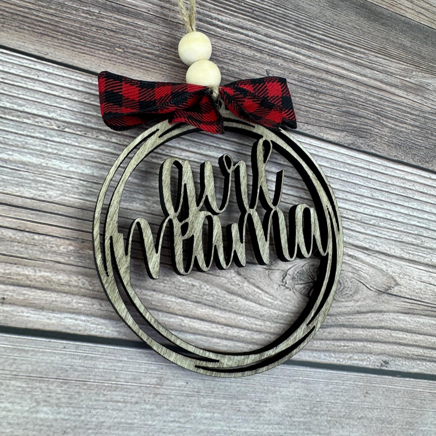 Girl Mama Rear View Mirror Car Charm Ornament, Auto Jewelry, Wooden Car Charm, Car Decor, Custom Car Decor, Custom Rear View Mirror Charm