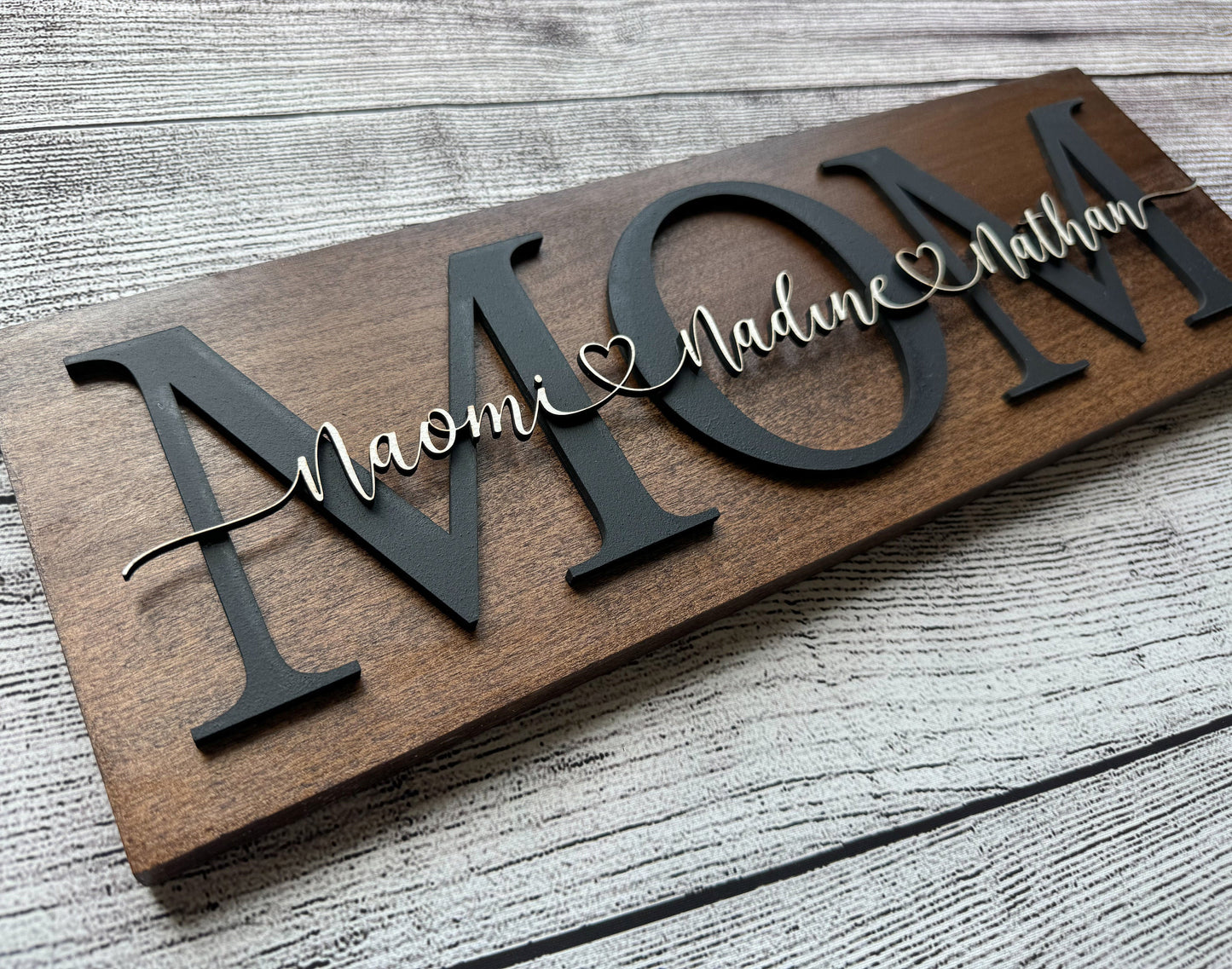 Personalized Mom Sign With Children's Names / Mother's Day Gift / Mom Sign / Family Name Signs / Personalized Sign / Wooden Family Sign