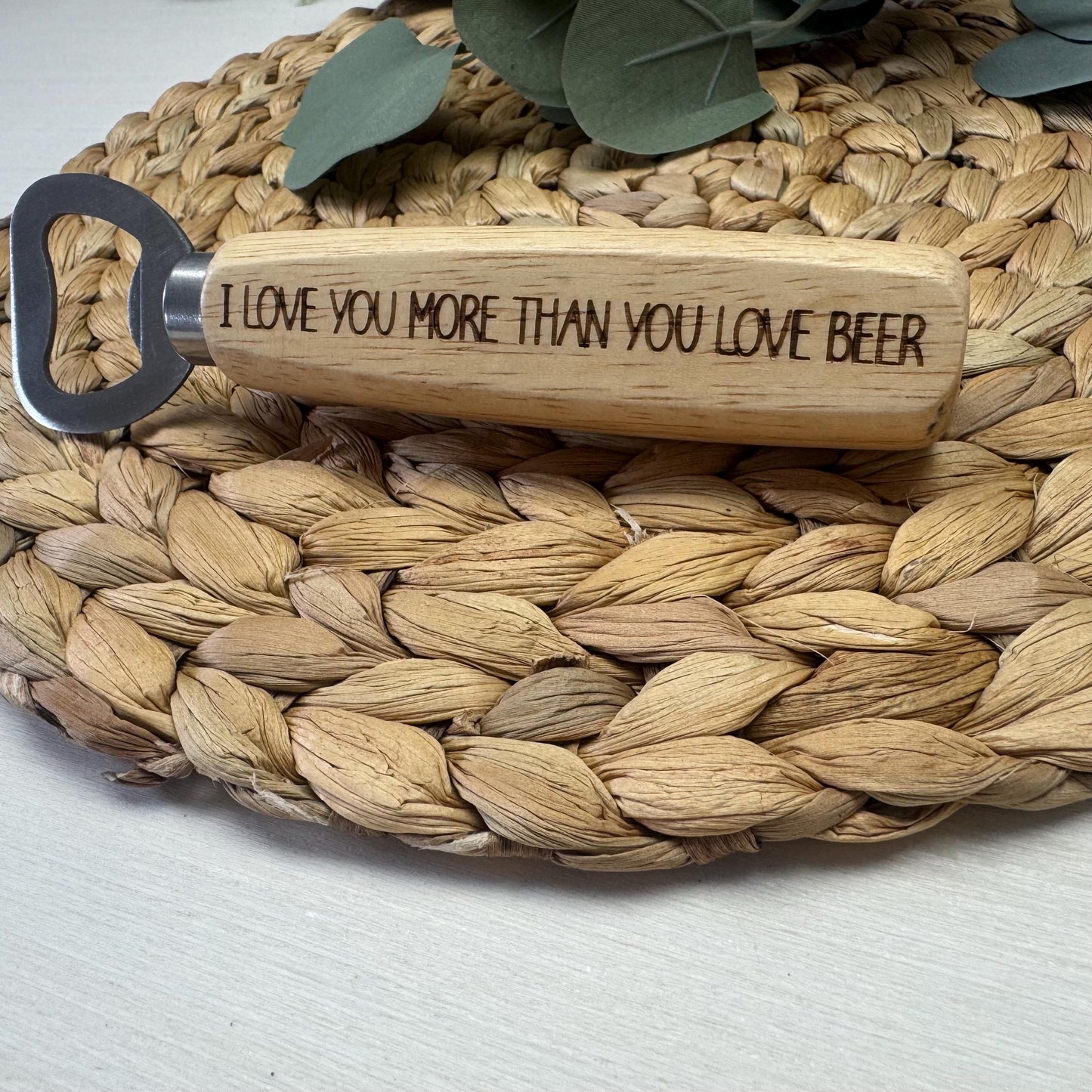 Personalized Wedding Gift Bottle Opener, Wooden Bottle Opener Laser Engraved, New Home Gift, Wedding Favor, Gift For Him, Custom Beer Opener