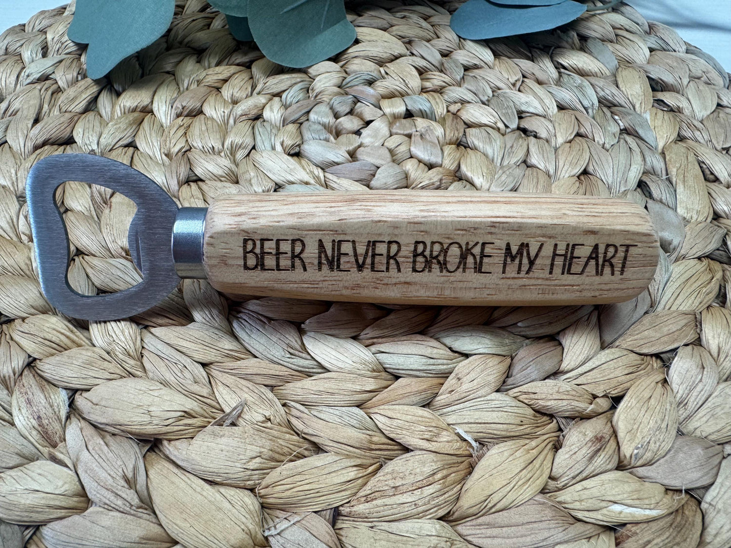 Personalized Bottle Opener, Wooden Beer Opener, Gift For Dad, Gift for Him, Dad Birthday Gift, Dad With All My Love, Beer Opener For Dad