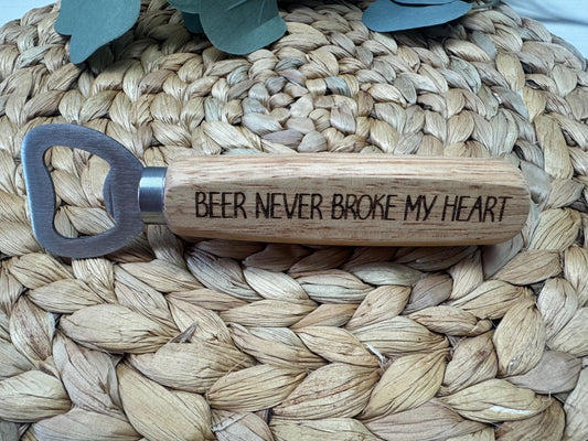 Personalized Bottle Opener, Wooden Beer Opener, Gift For Dad, Gift for Him, Dad Birthday Gift, Dad With All My Love, Beer Opener For Dad