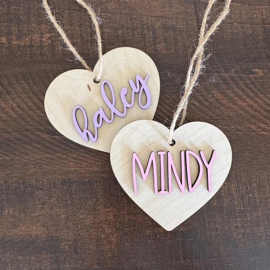 Valentines Heart Tag / Heart Gift Tag / Heart Gift Tag With Name / Valentines Name Tag / Personalized Valentines Tag / Custom Gift Tag