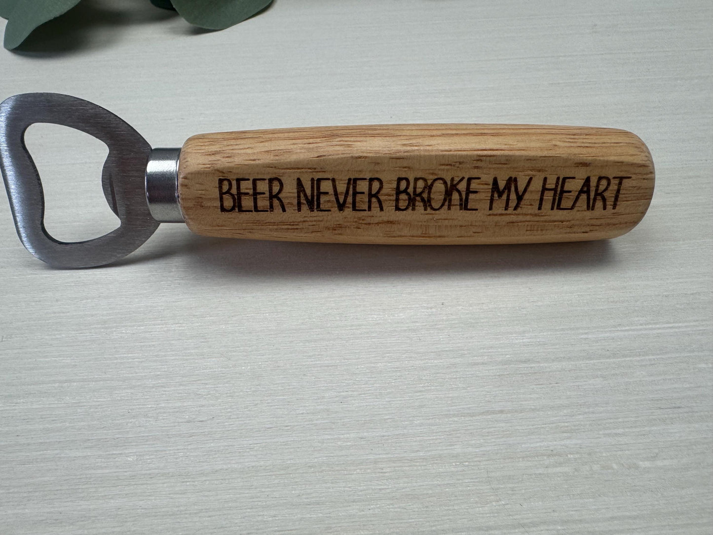 Personalized Bottle Opener, Wooden Beer Opener, Gift For Dad, Gift for Him, Dad Birthday Gift, Dad With All My Love, Beer Opener For Dad