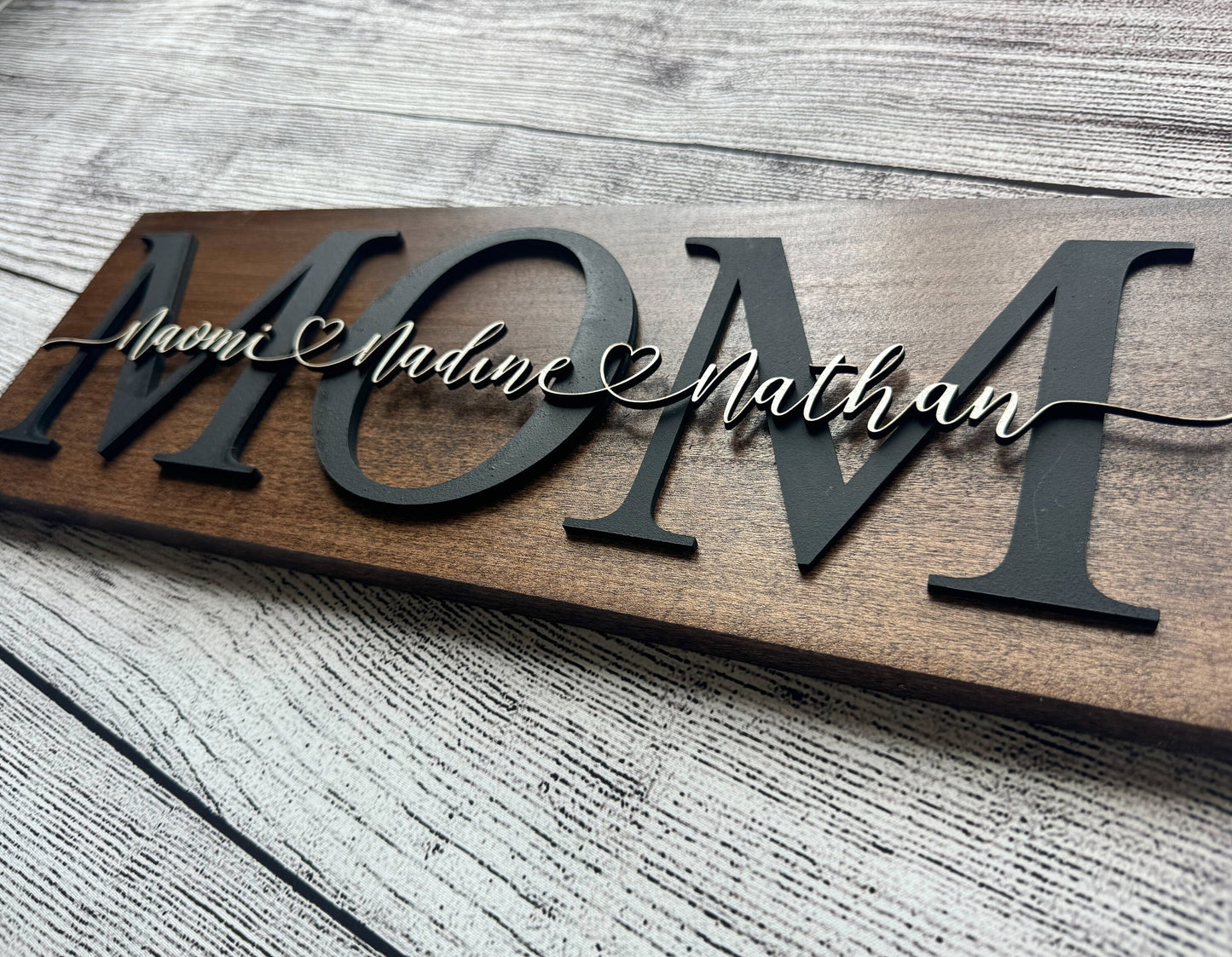 Personalized Mom Sign With Children's Names / Mother's Day Gift / Mom Sign / Family Name Signs / Personalized Sign / Wooden Family Sign