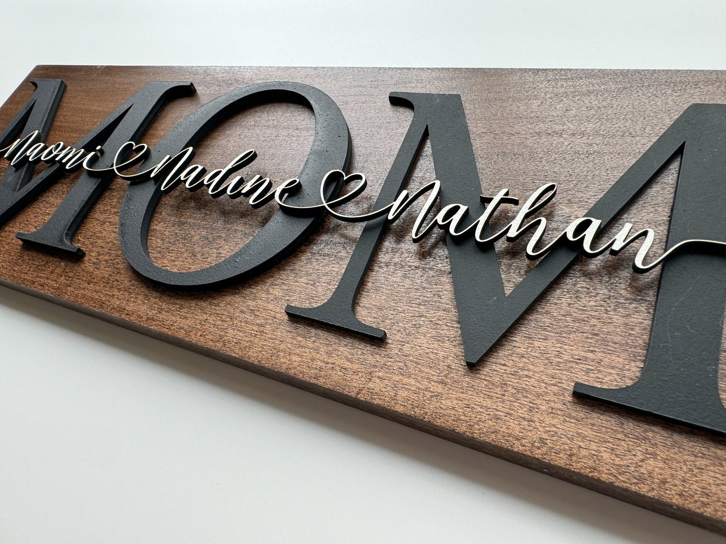 Personalized Mom Sign With Children's Names / Mother's Day Gift / Mom Sign / Family Name Signs / Personalized Sign / Wooden Family Sign