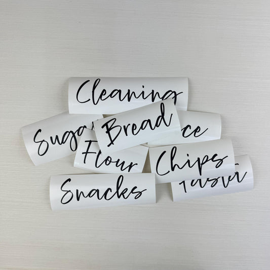 Vinyl Pantry Label, Custom Pantry labels, Pantry Labeling Stickers, Kitchen Labels, Storage Label, Kitchen Pantry Decals, Set of Labels