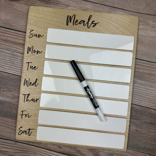 Meal Planning Dry Erase Board, Magnet Meal Board, Kitchen Sign, Meal Planning Dry Erase, Weekly Meals, Family Dinner Planning, Meal Planning