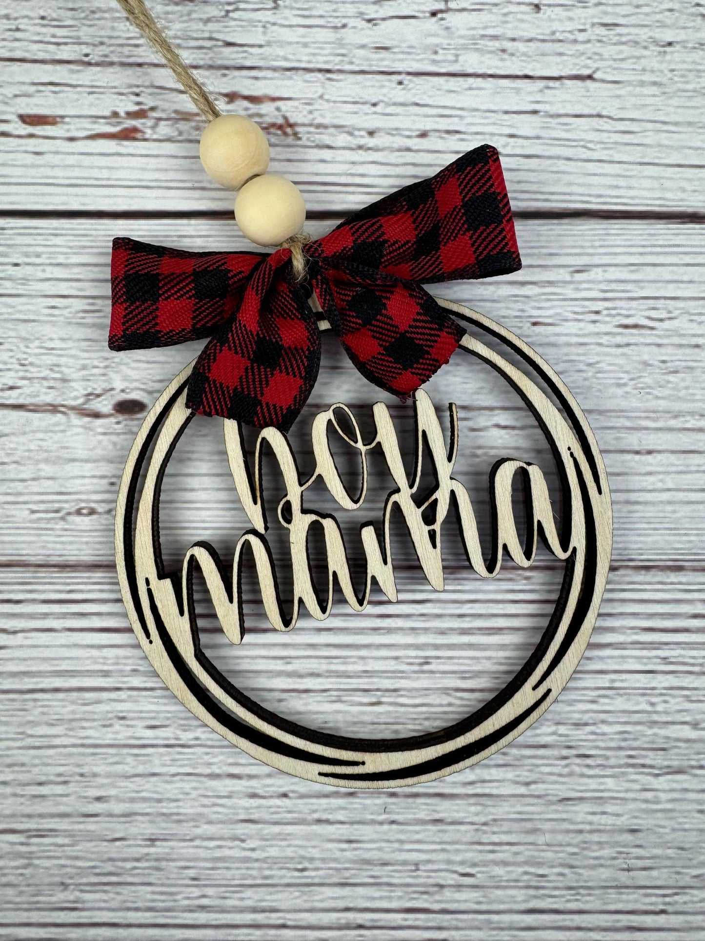 Boy Mama Rear View Mirror Car Charm Ornament, Auto Jewelry, Wooden Car Charm, Car Decor, Custom Car Decor, Custom Rear View Mirror Charm