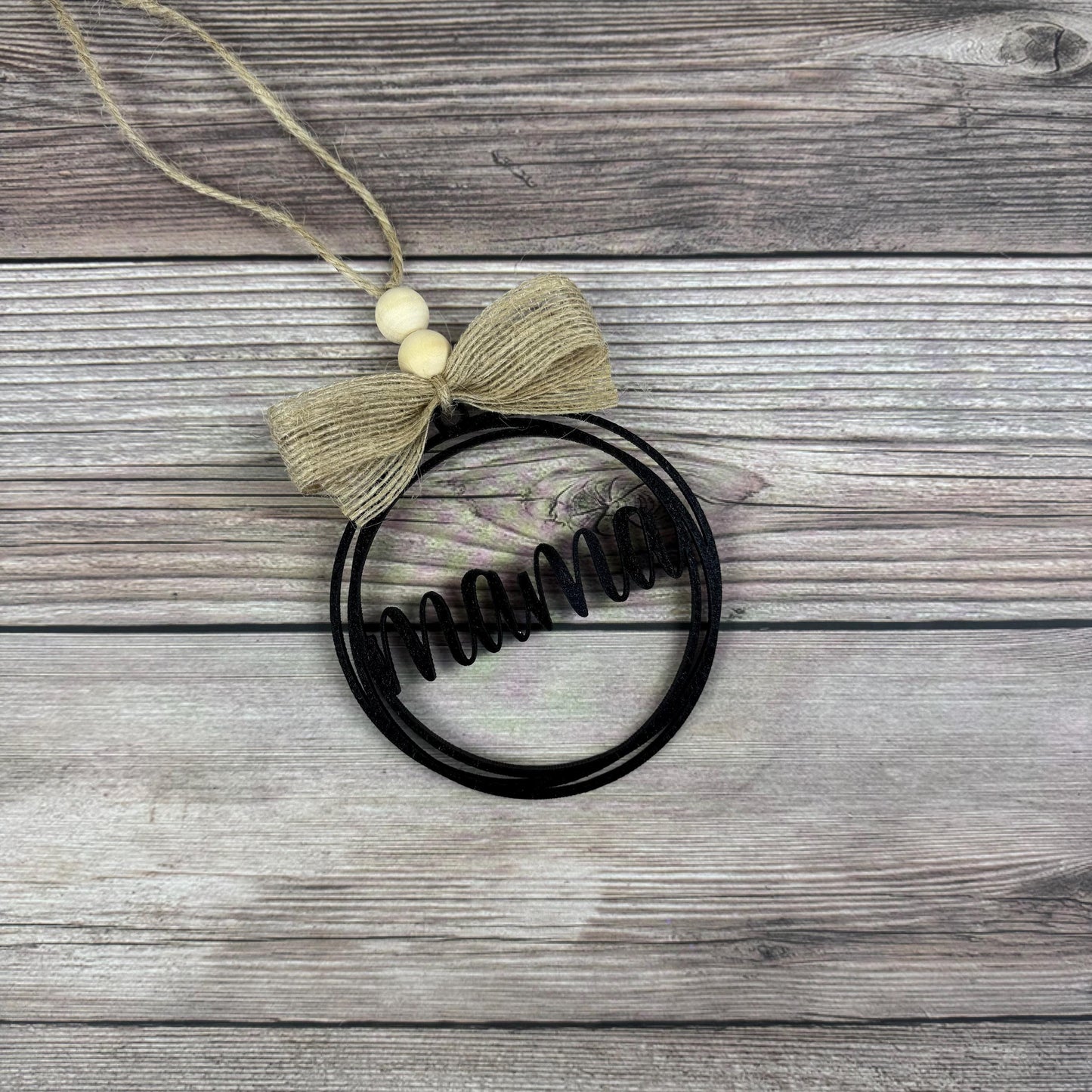 Mama Rear View Mirror Car Charm Ornament, Auto Jewelry, Wooden Car Charm, Car Decor, Custom Car Decor, Custom Rear View Mirror Charm