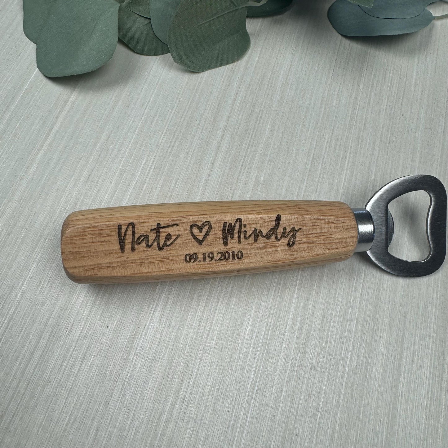 Personalized Wedding Gift Bottle Opener, Wooden Bottle Opener Laser Engraved, New Home Gift, Wedding Favor, Gift For Him, Custom Beer Opener