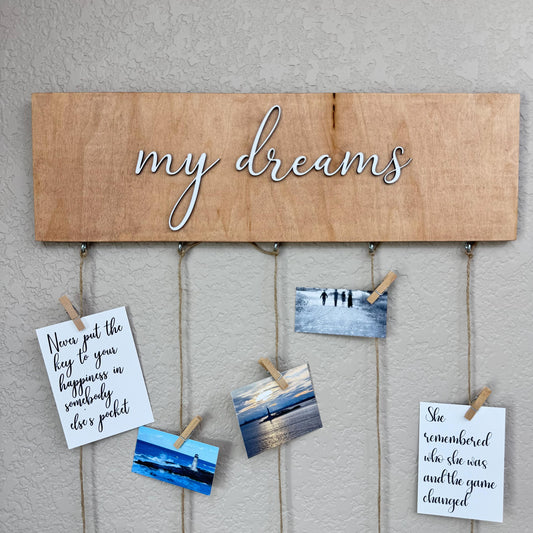 Memory Display Board Photo Clip Wall Display Collage Photo Display Board Rustic Wall Display Vision Board Wall Organizer