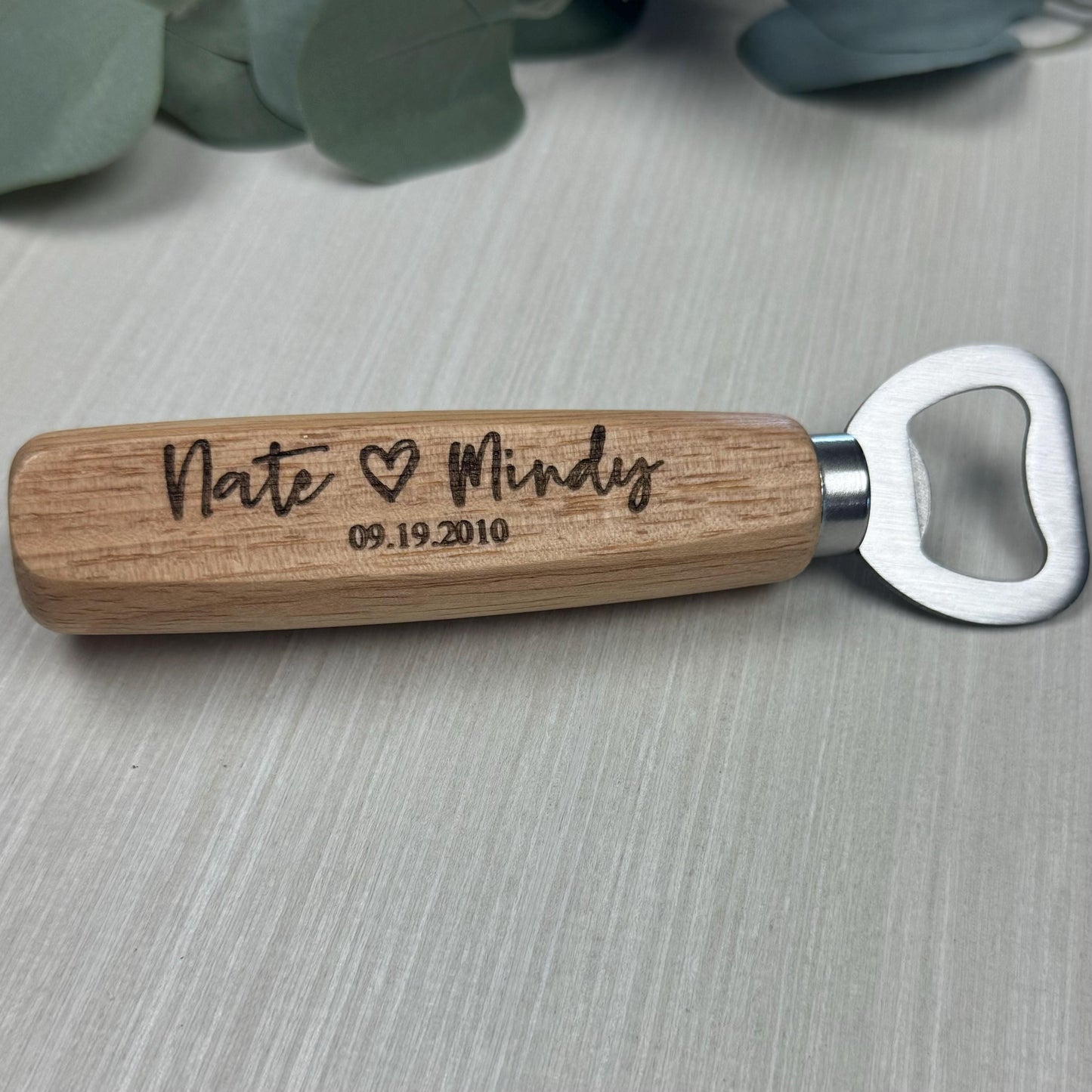 Personalized Wedding Gift Bottle Opener, Wooden Bottle Opener Laser Engraved, New Home Gift, Wedding Favor, Gift For Him, Custom Beer Opener