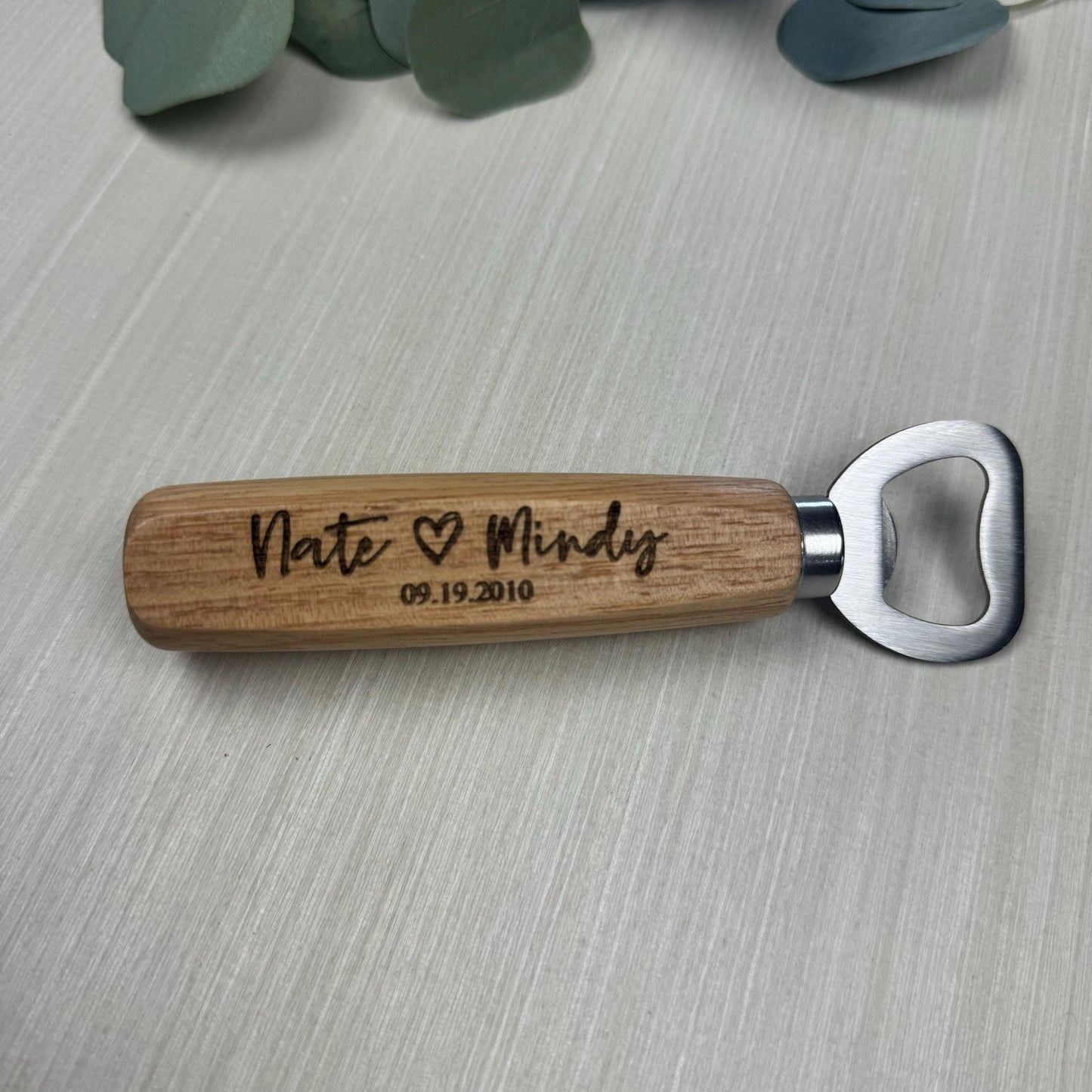 Personalized Wedding Gift Bottle Opener, Wooden Bottle Opener Laser Engraved, New Home Gift, Wedding Favor, Gift For Him, Custom Beer Opener