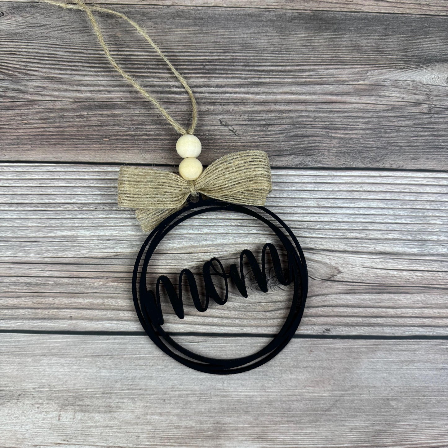 Mom Rear View Mirror Car Charm Ornament, Auto Jewelry, Wooden Car Charm, Car Decor, Custom Car Decor, Custom Rear View Mirror Charm