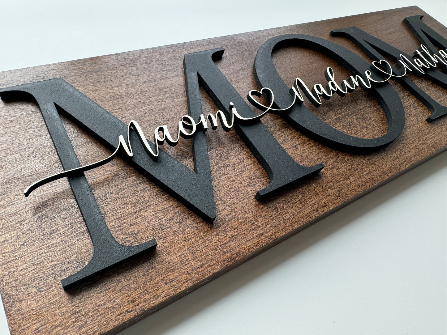 Personalized Mom Sign With Children's Names / Mother's Day Gift / Mom Sign / Family Name Signs / Personalized Sign / Wooden Family Sign