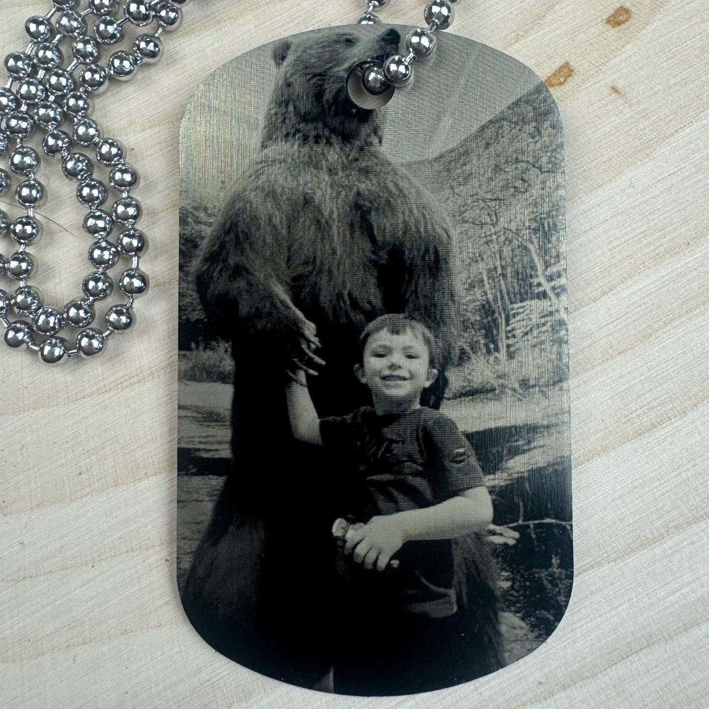Photo Militay Dog Tag - Photo Gift, Personalized Necklace, Personalized Keychain, Photo Necklace, Custom Text Necklace, Personalized Gift