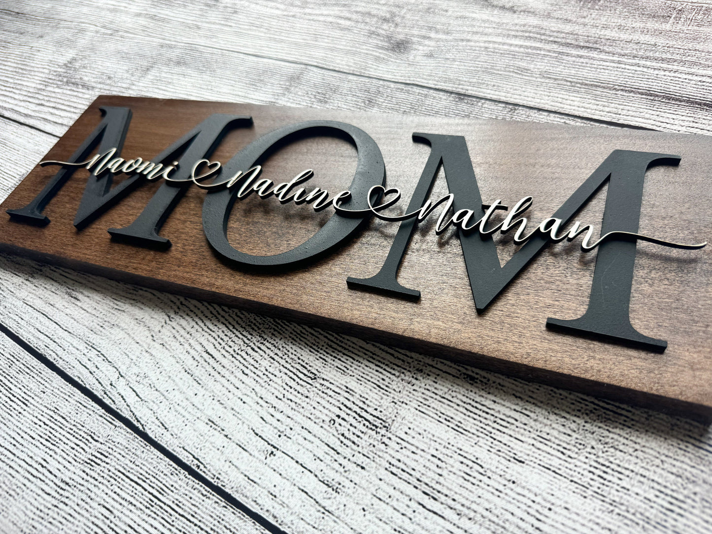 Personalized Mom Sign With Children's Names / Mother's Day Gift / Mom Sign / Family Name Signs / Personalized Sign / Wooden Family Sign