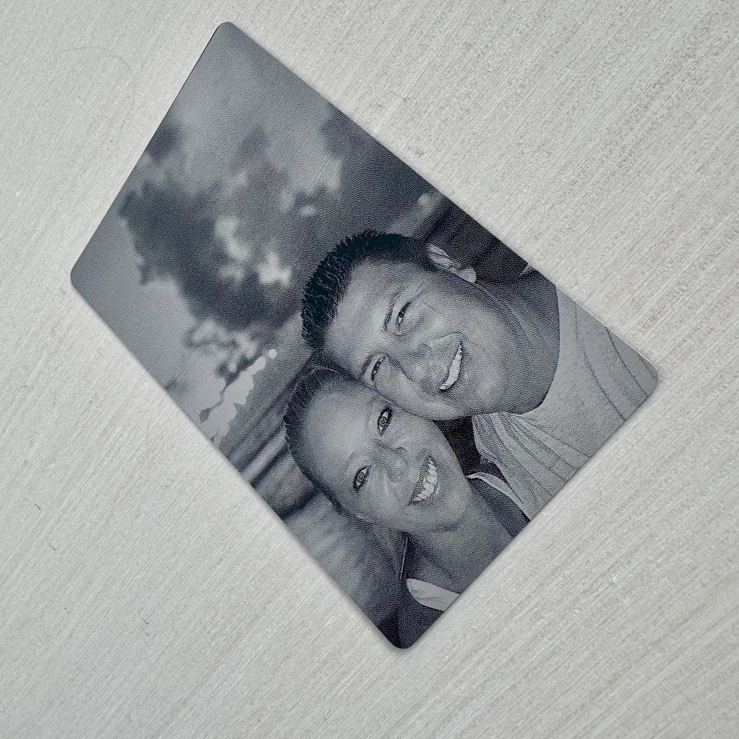 Engraved Picture Wallet Card, Personalized Picture Wallet Card, Metal Business Card, Photo Gift for Boyfriend