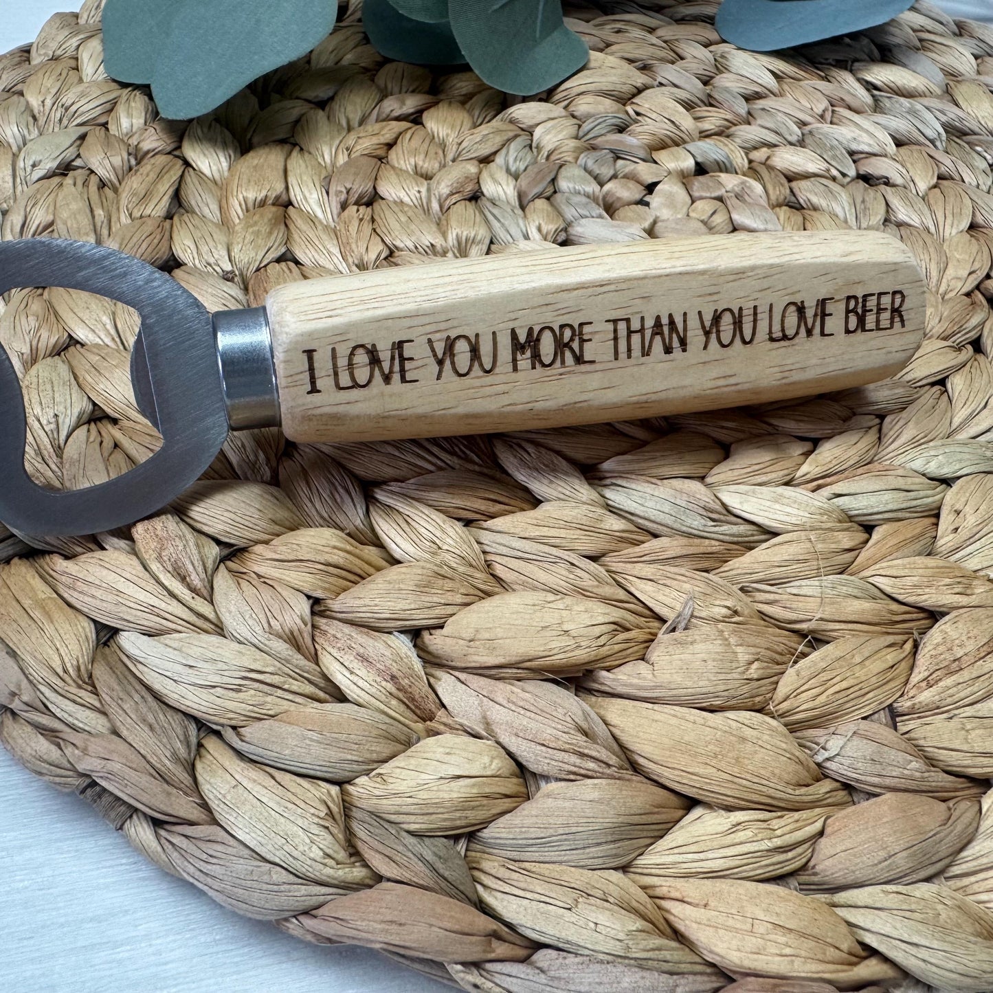 Personalized Wedding Gift Bottle Opener, Wooden Bottle Opener Laser Engraved, New Home Gift, Wedding Favor, Gift For Him, Custom Beer Opener