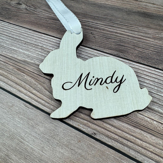 Easter Basket Tag / Bunny Gift Tag / Bunny Basket Tag With Name / Easter Name Tag / Personalized Easter Tag / Custom Gift Tag, Basket Tag