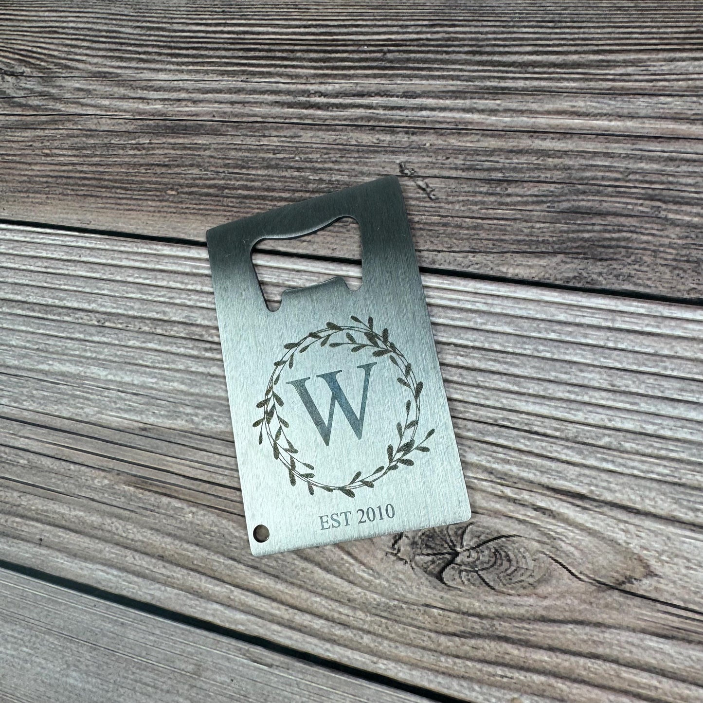 Personalized Wallet Card Bottle Opener, Laser Engraved Bottle Opener, Custom Gift For Him, Custom Gift For Dad, Personalized Gift For Dad