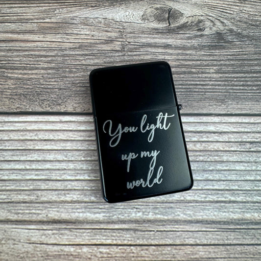 Engraved Lighter, Custom Lighter with Case, Personalized Gift For Men, Anniversary Gift, Personalized Groomsmen Gifts, Custom Gift for Dad