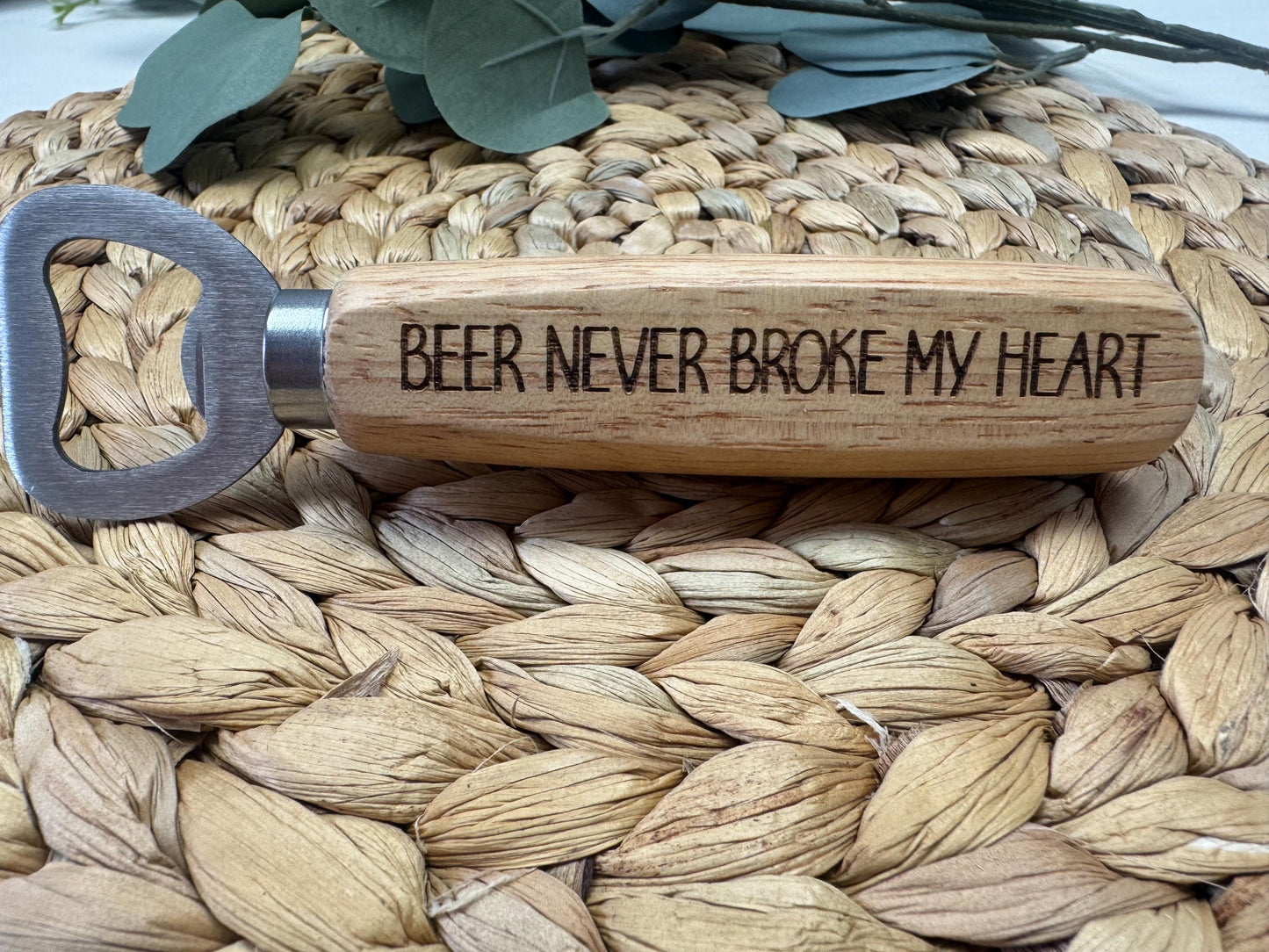 Personalized Bottle Opener, Wooden Beer Opener, Gift For Dad, Gift for Him, Dad Birthday Gift, Dad With All My Love, Beer Opener For Dad