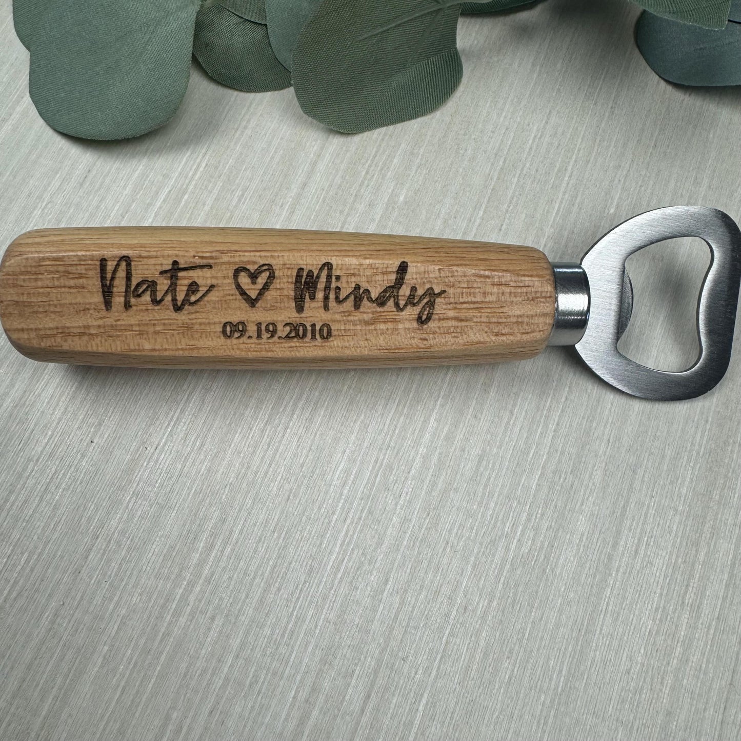 Personalized Wedding Gift Bottle Opener, Wooden Bottle Opener Laser Engraved, New Home Gift, Wedding Favor, Gift For Him, Custom Beer Opener