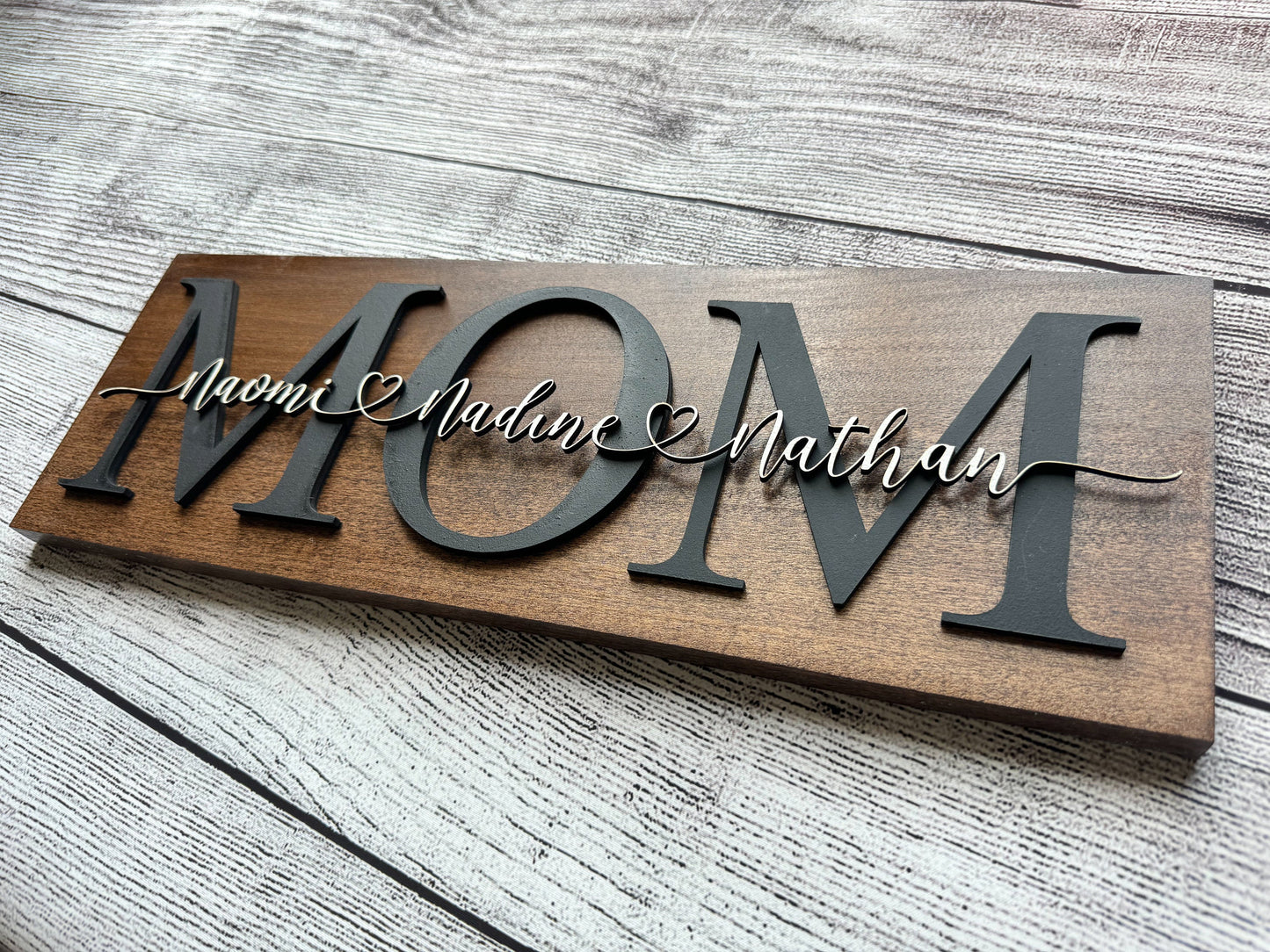 Personalized Mom Sign With Children's Names / Mother's Day Gift / Mom Sign / Family Name Signs / Personalized Sign / Wooden Family Sign