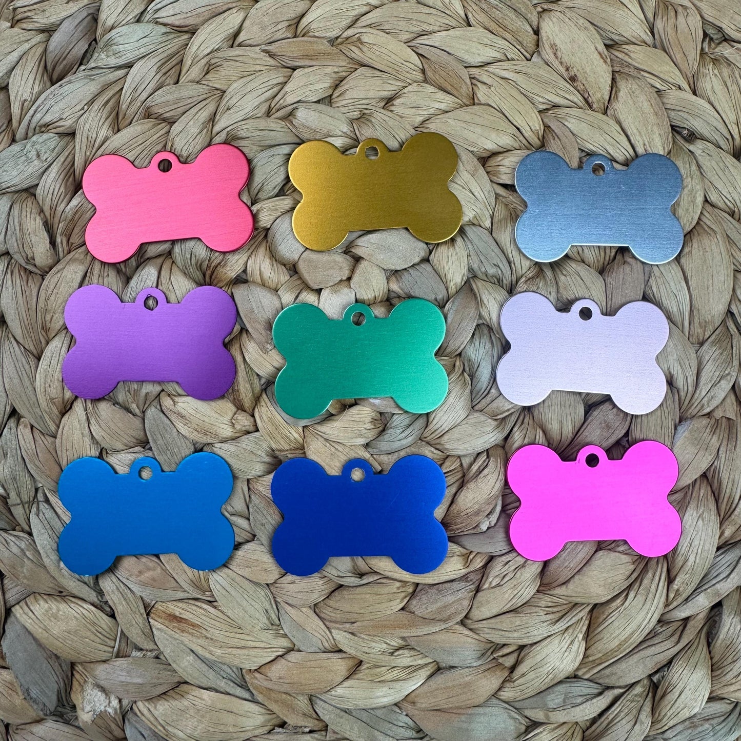 Custom Pet ID Tags, Laser Engraved Aluminum,