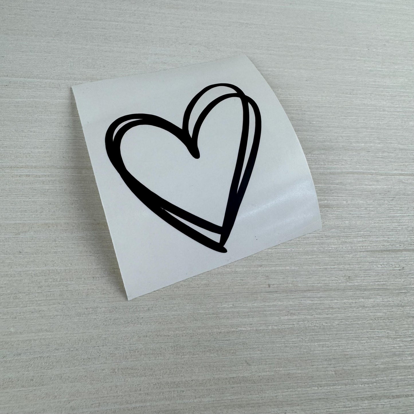 Vinyl Heart Decal, Doodle Heart Decal, Love Decal, Laptop sticker, Heart sticker