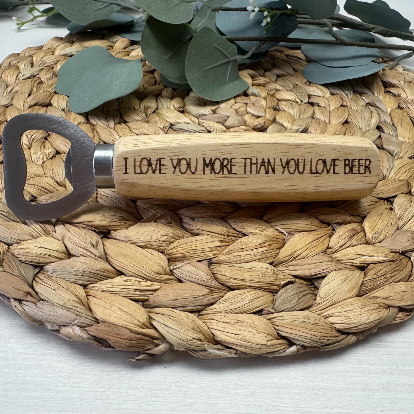 Funny Wood Handled Bottle Opener, Wooden Bottle Opener Laser Engraved, New Home Gift, Wedding Favor, Gift For Him, Custom Beer Opener