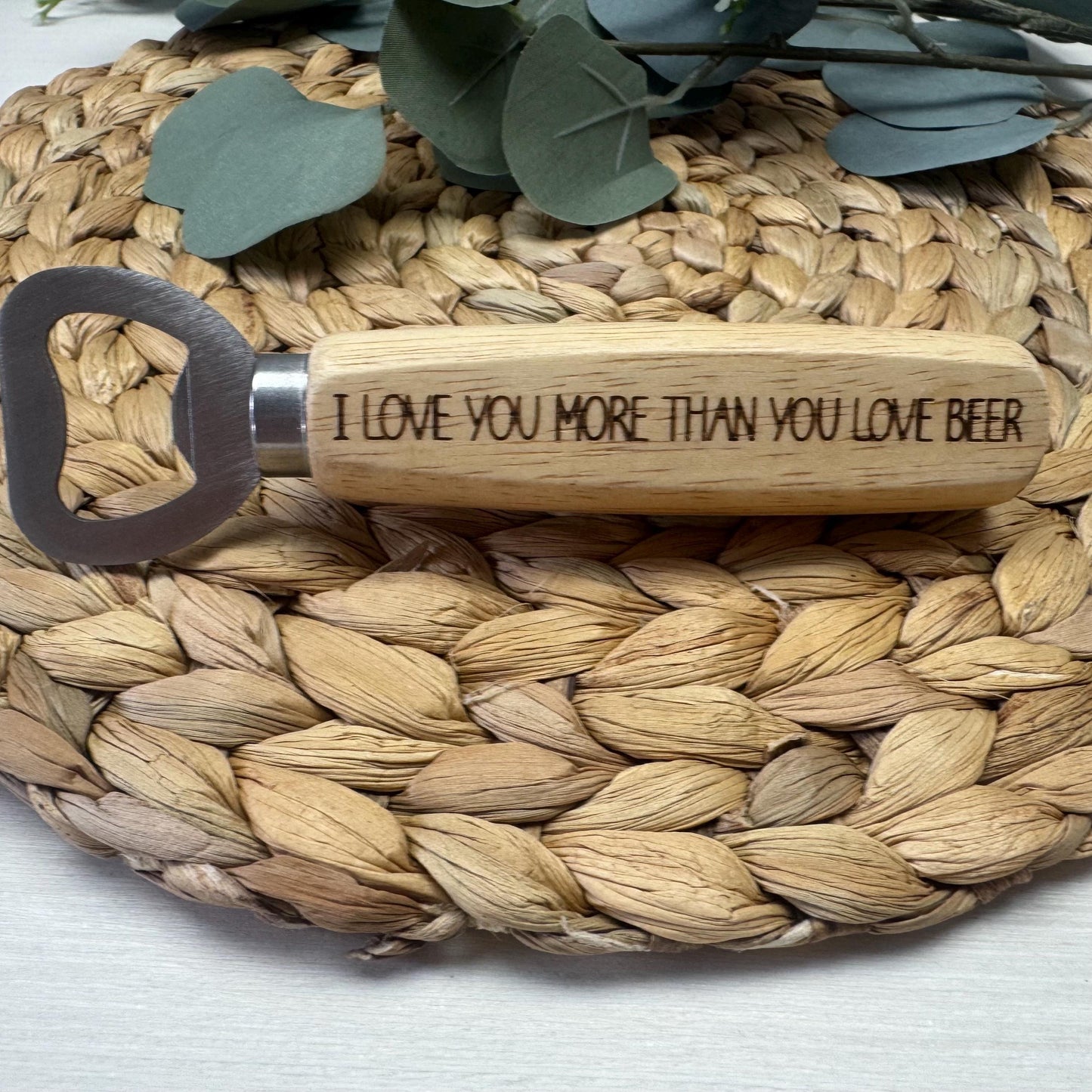 Funny Wood Handled Bottle Opener, Wooden Bottle Opener Laser Engraved, New Home Gift, Wedding Favor, Gift For Him, Custom Beer Opener