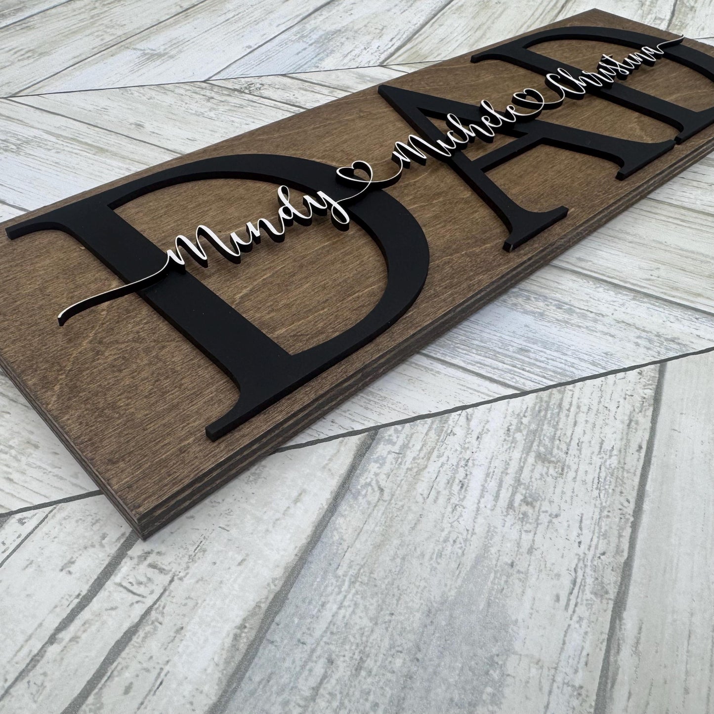 Personalized Dad Sign With Children's Names / Father's Day Gift / Dad Sign / Gift For Dad / Personalized Sign / Wooden Family Sign