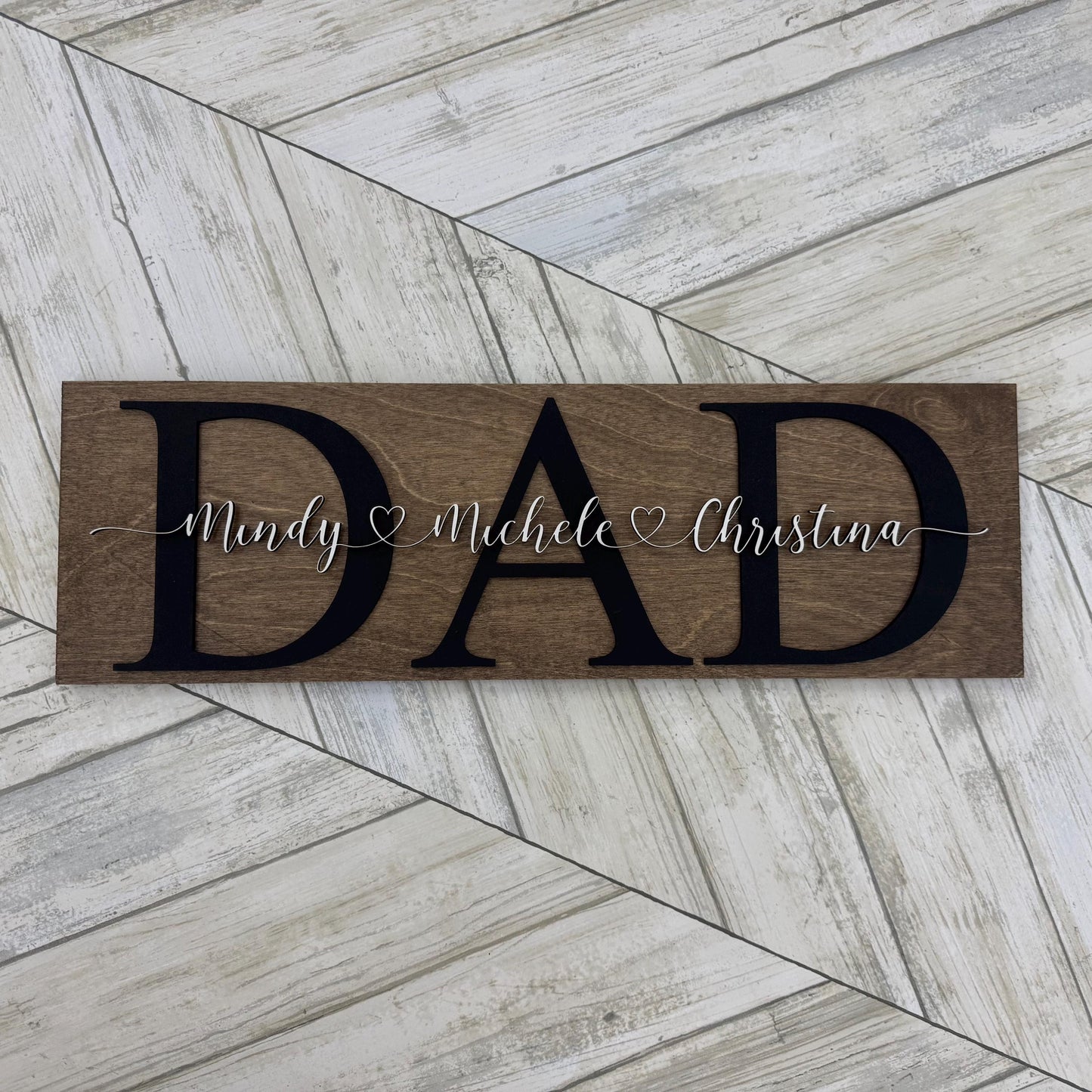 Personalized Dad Sign With Children's Names / Father's Day Gift / Dad Sign / Gift For Dad / Personalized Sign / Wooden Family Sign