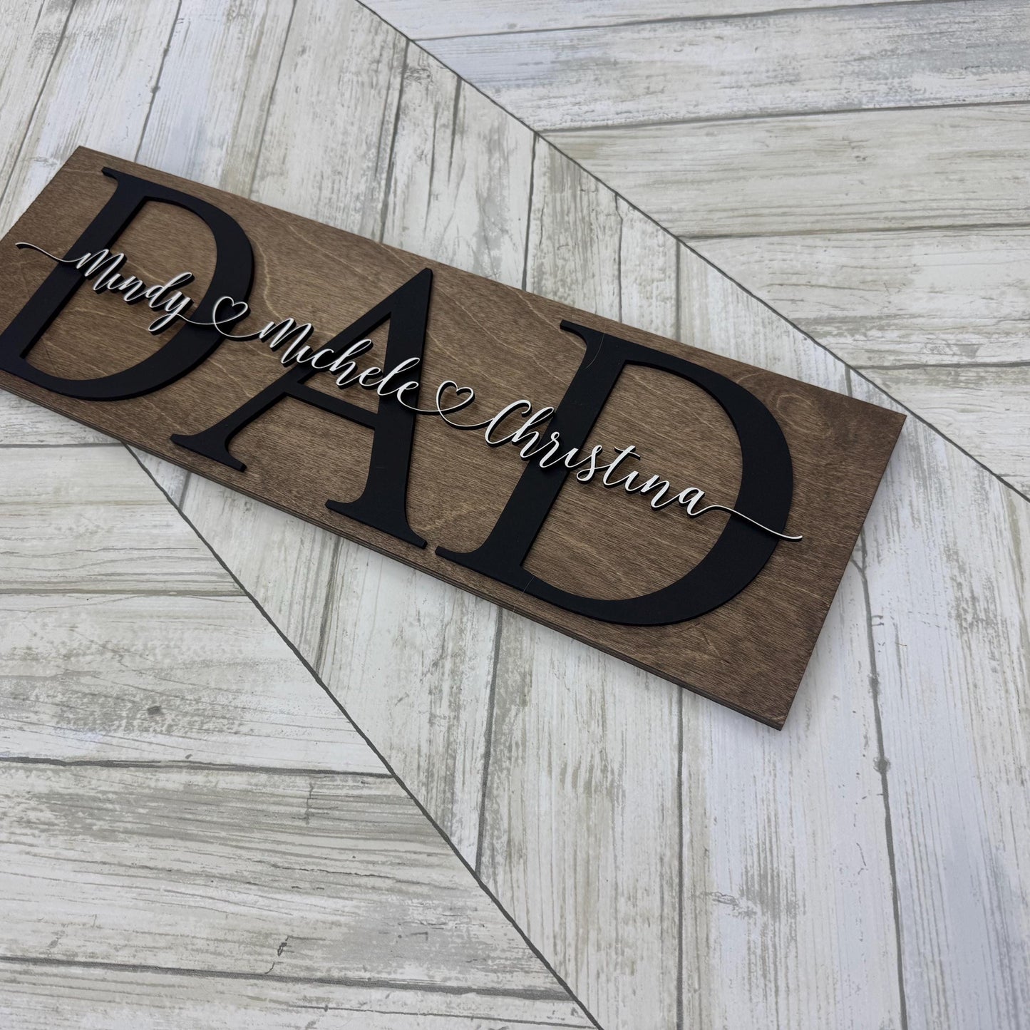 Personalized Dad Sign With Children's Names / Father's Day Gift / Dad Sign / Gift For Dad / Personalized Sign / Wooden Family Sign